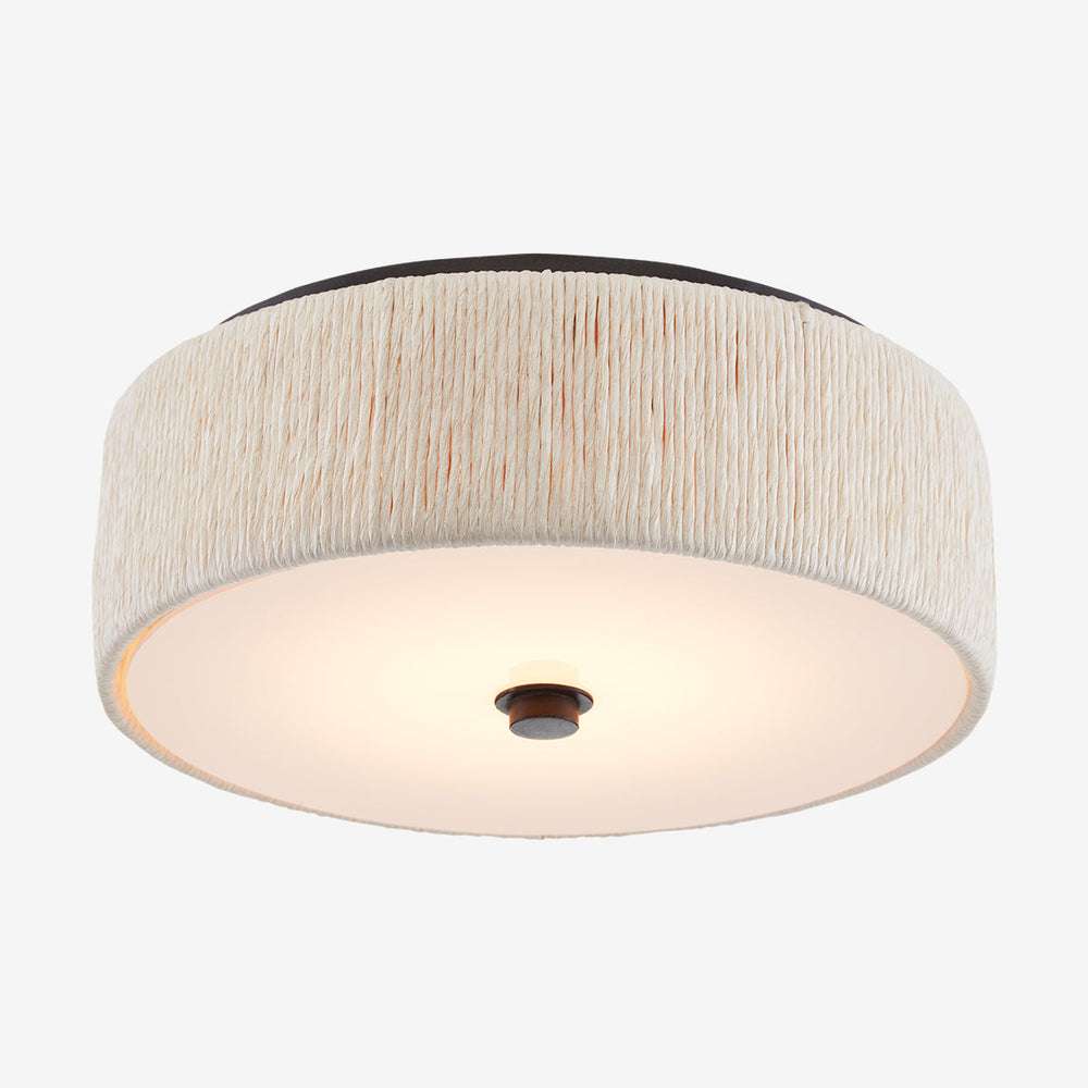 Tyrone Flush Mount — Classic Frosted Glass Ceiling Light with Warm Even Glow – view 2