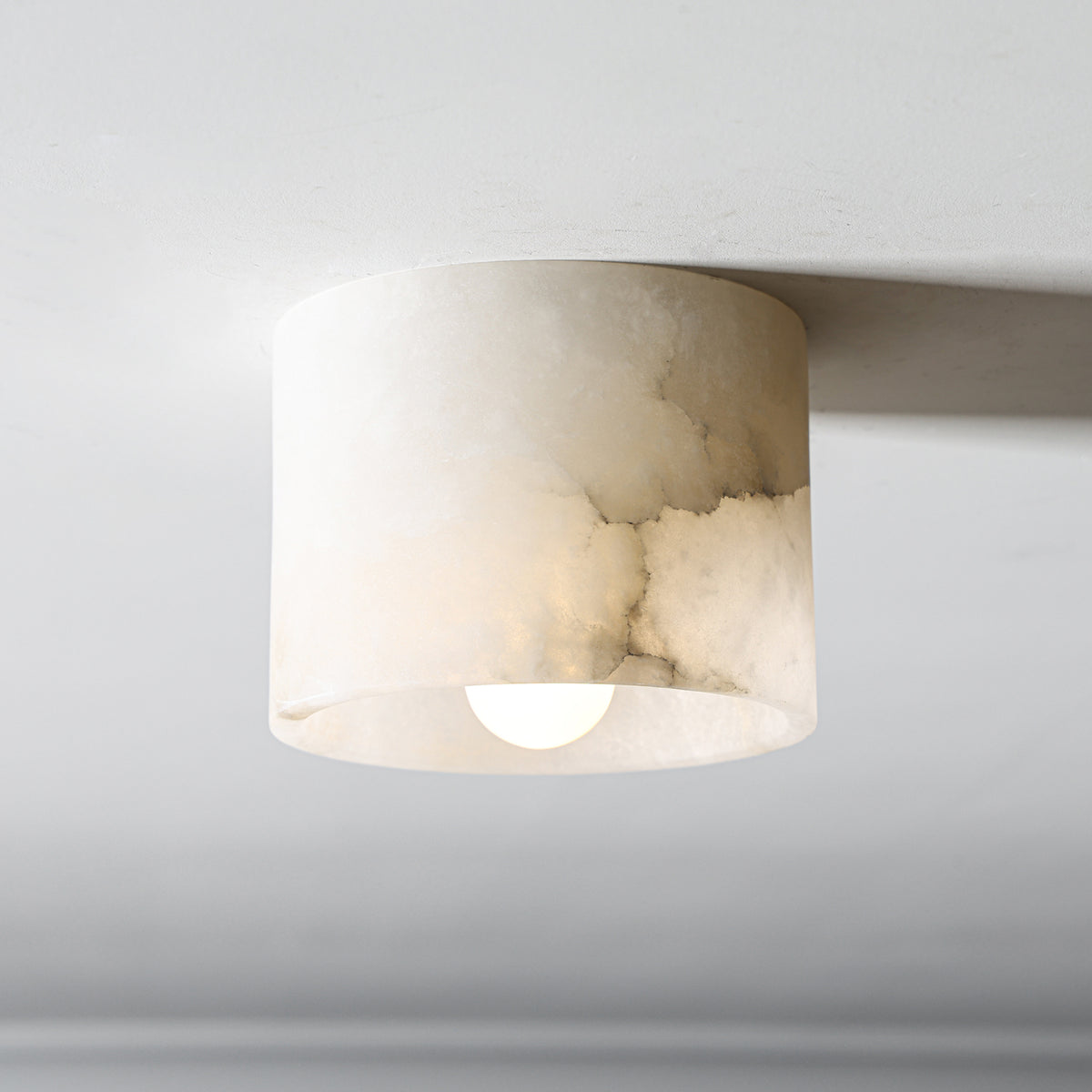 Loris Flush Mount — Geometric Ceiling Light with Warm Diffused Glow – view 6