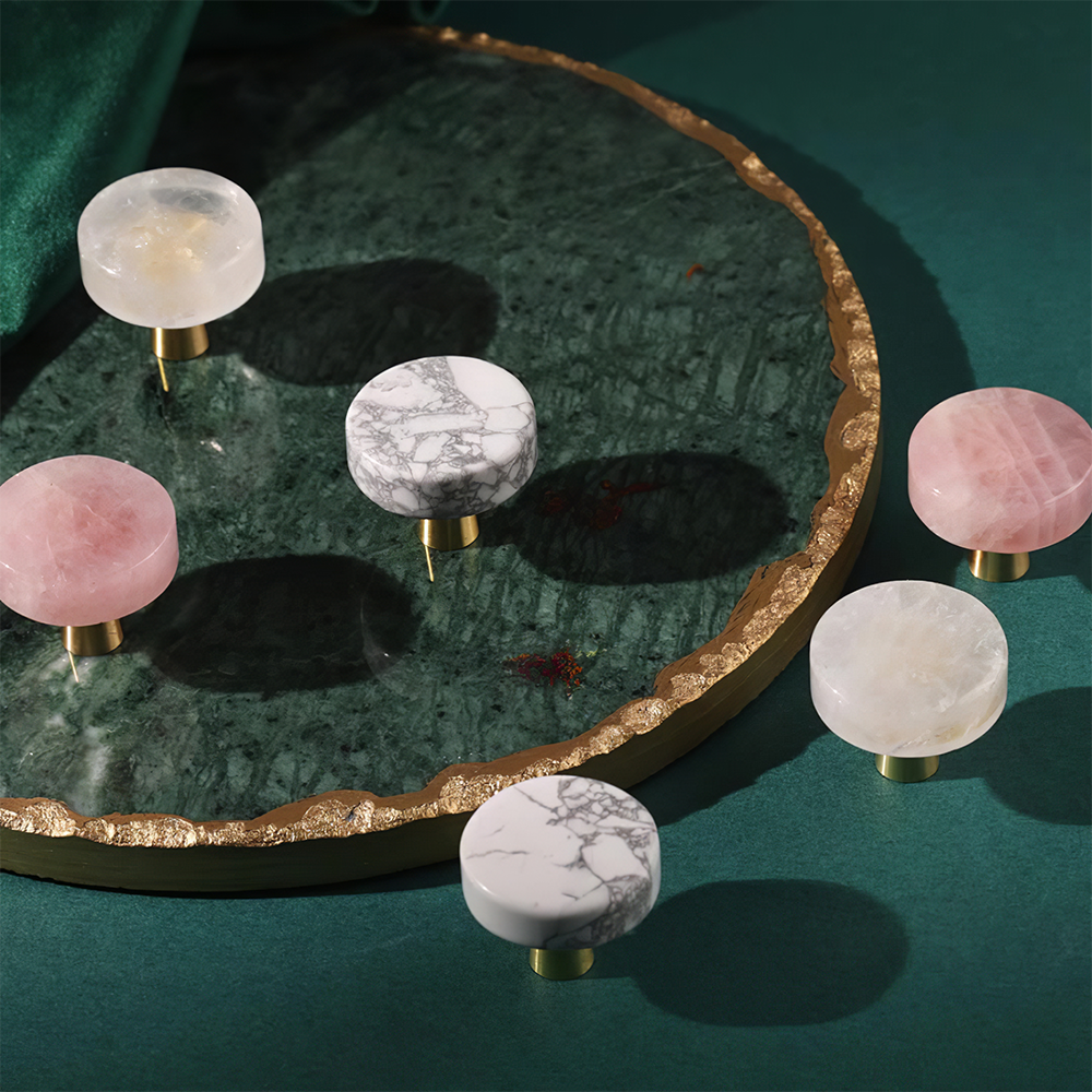 Light Luxury Brass Crystal Single Hole Knob