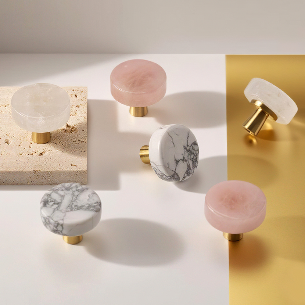 Light Luxury Brass Crystal Single Hole Knob