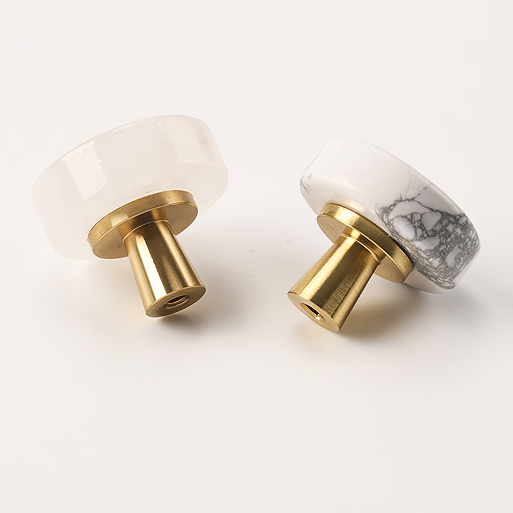 Light Luxury Brass Crystal Single Hole Knob