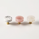 Light Luxury Brass Crystal Single Hole Knob