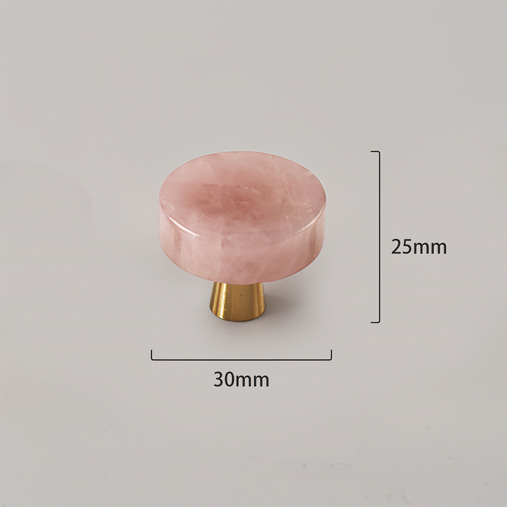 Light Luxury Brass Crystal Single Hole Knob