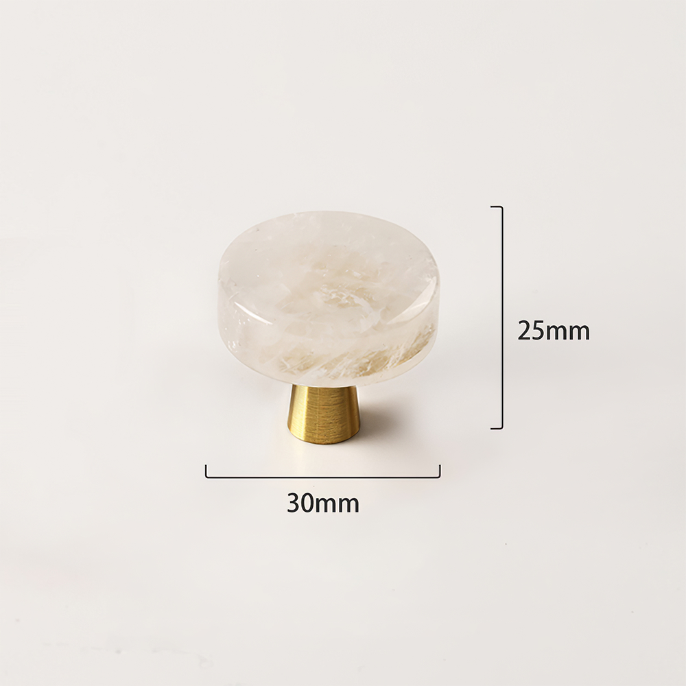 Light Luxury Brass Crystal Single Hole Knob