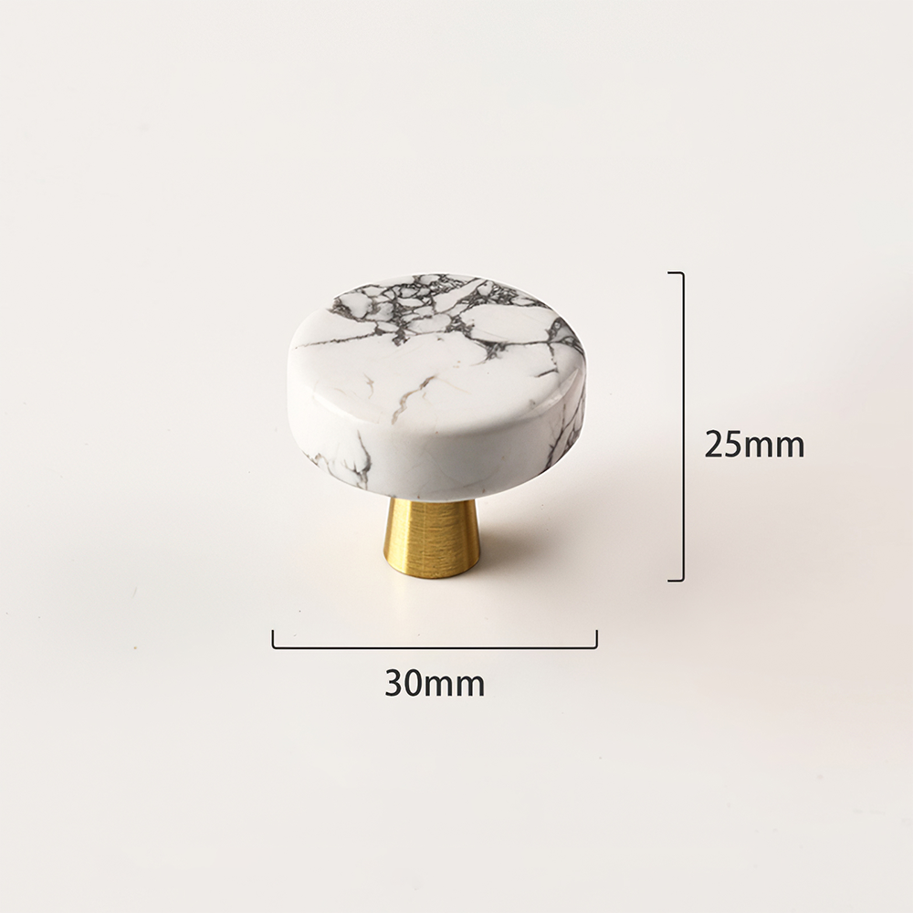 Light Luxury Brass Crystal Single Hole Knob