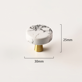 Light Luxury Brass Crystal Single Hole Knob