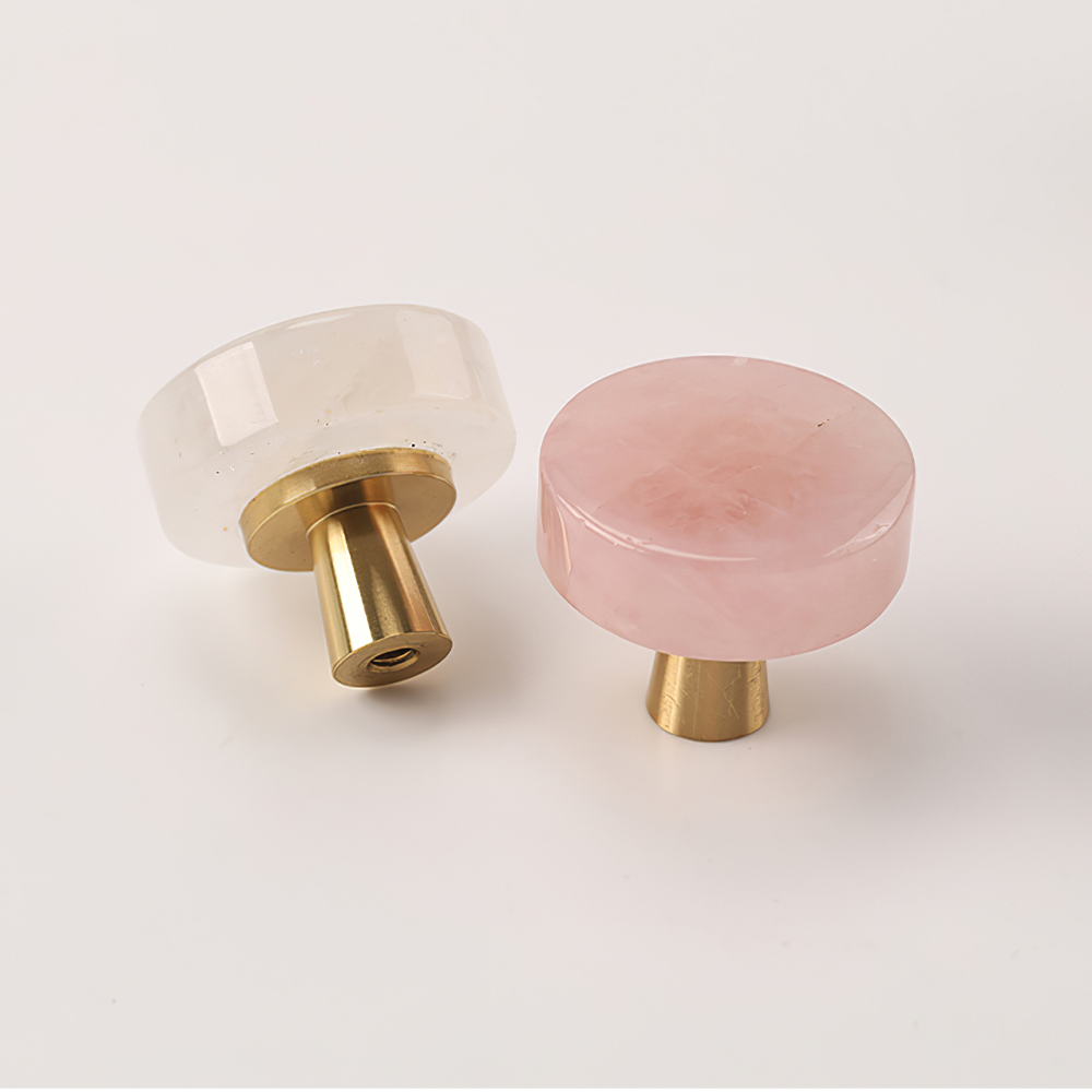 Light Luxury Brass Crystal Single Hole Knob