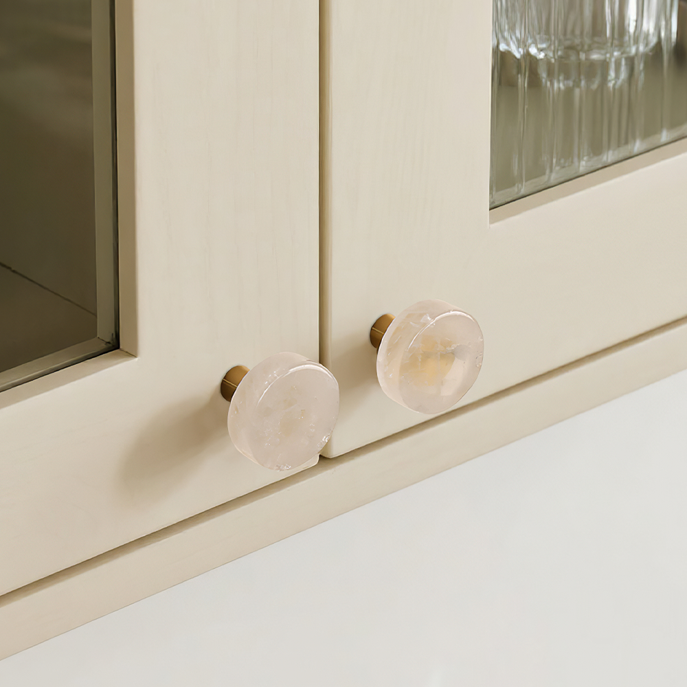 Light Luxury Brass Crystal Single Hole Knob