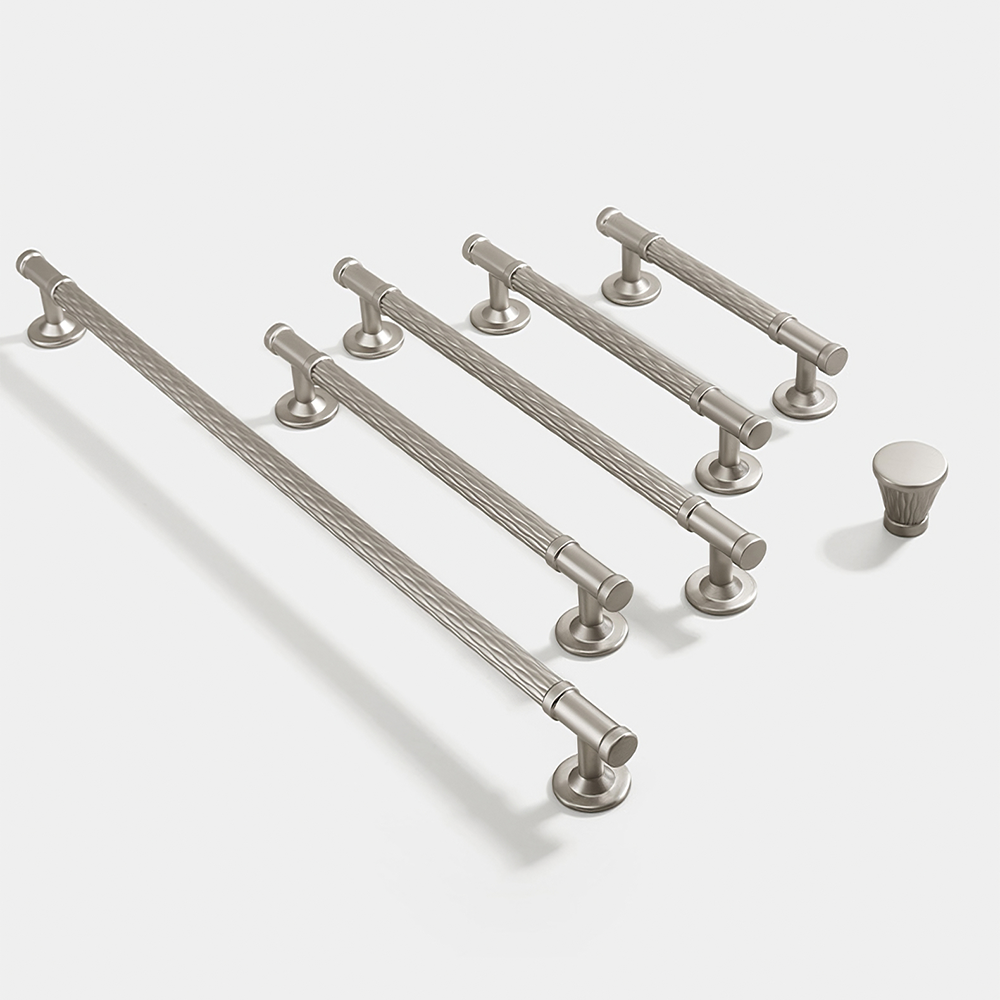 Fashionable Textured Zinc Alloy Cabinet Handles