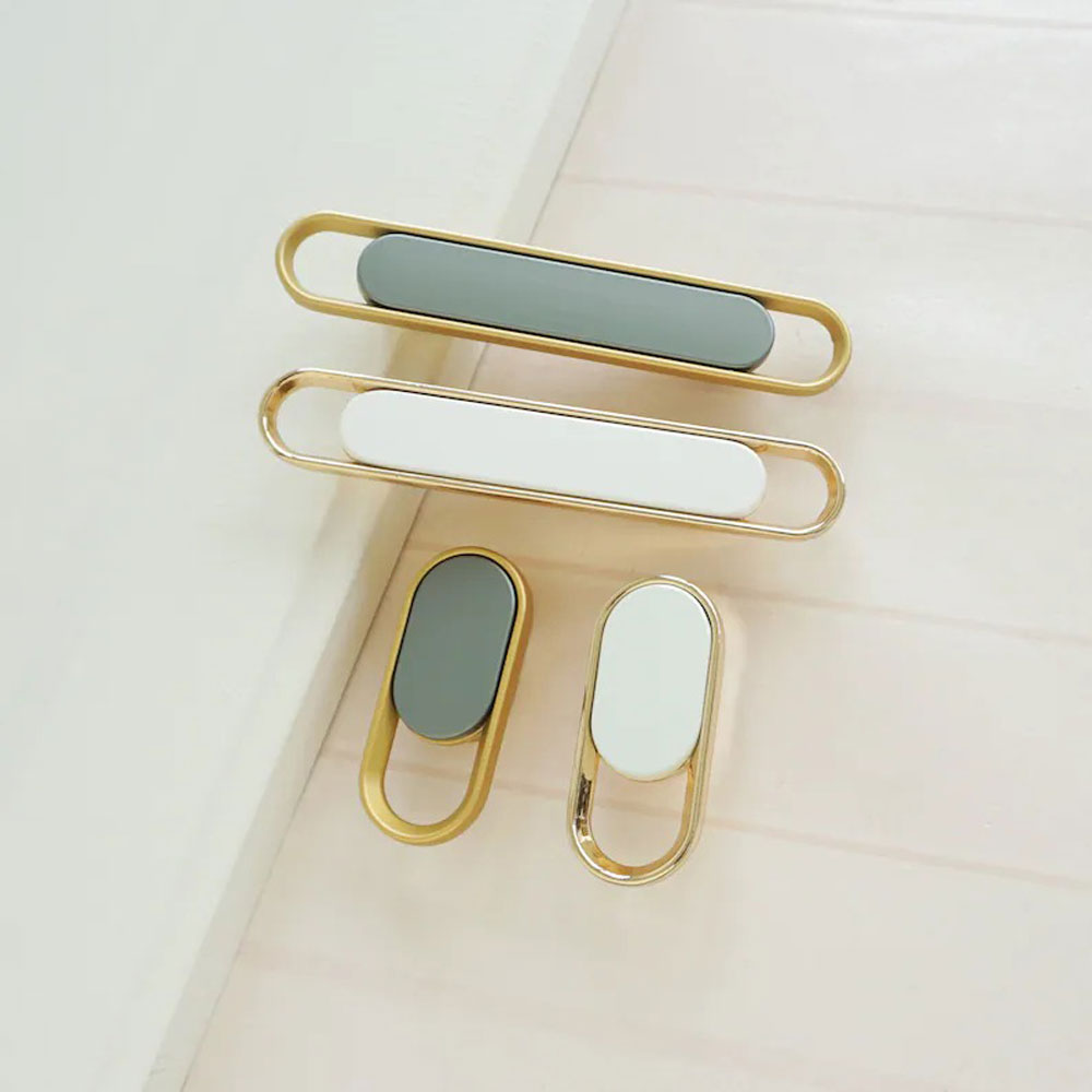 Modern Gold Chrome Kitchen Cabinet Handle and Knobs