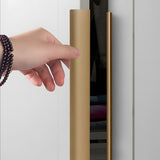 Aluminum Alloy Wardrobe Door Invisible Edge Cabinet Handles