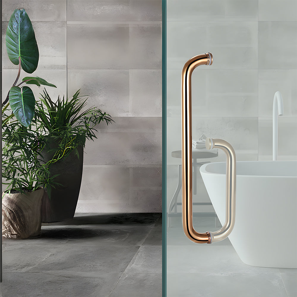 Bathroom 304 Stainless Steel Glass Door Handles
