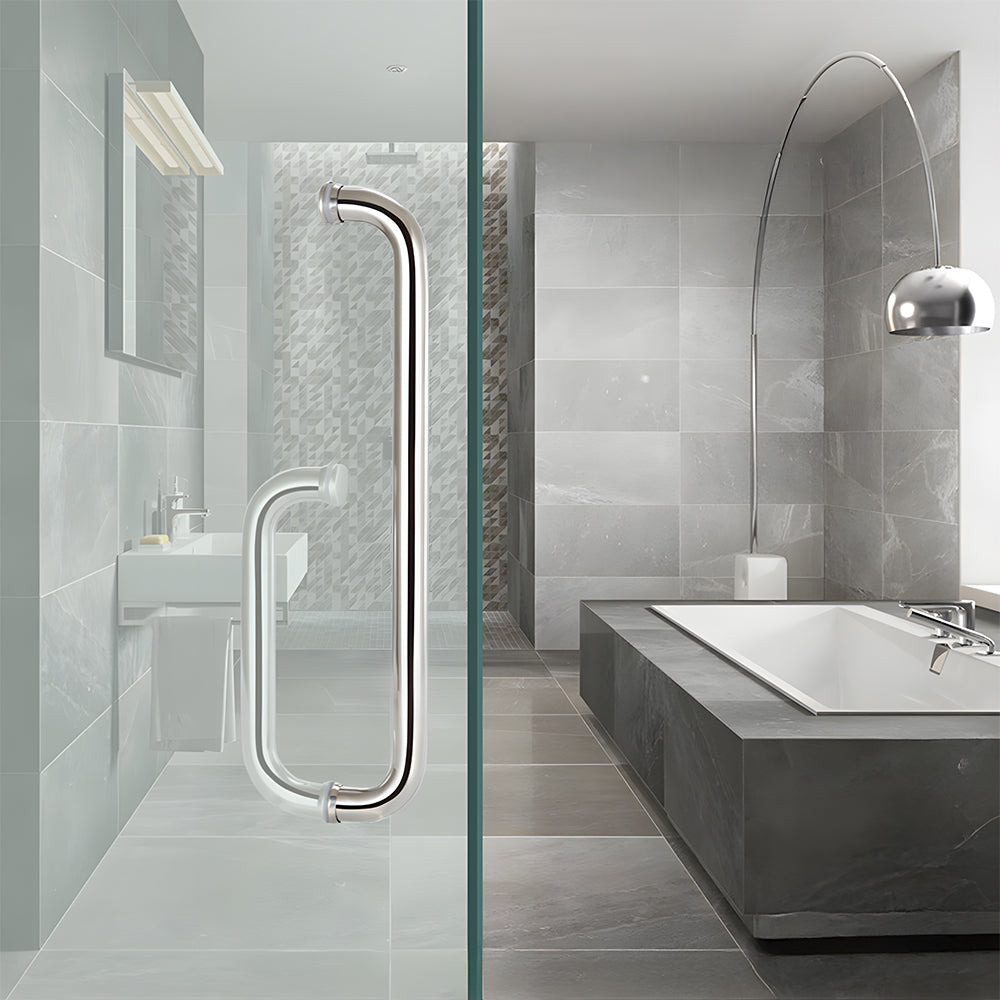 Bathroom 304 Stainless Steel Glass Door Handles