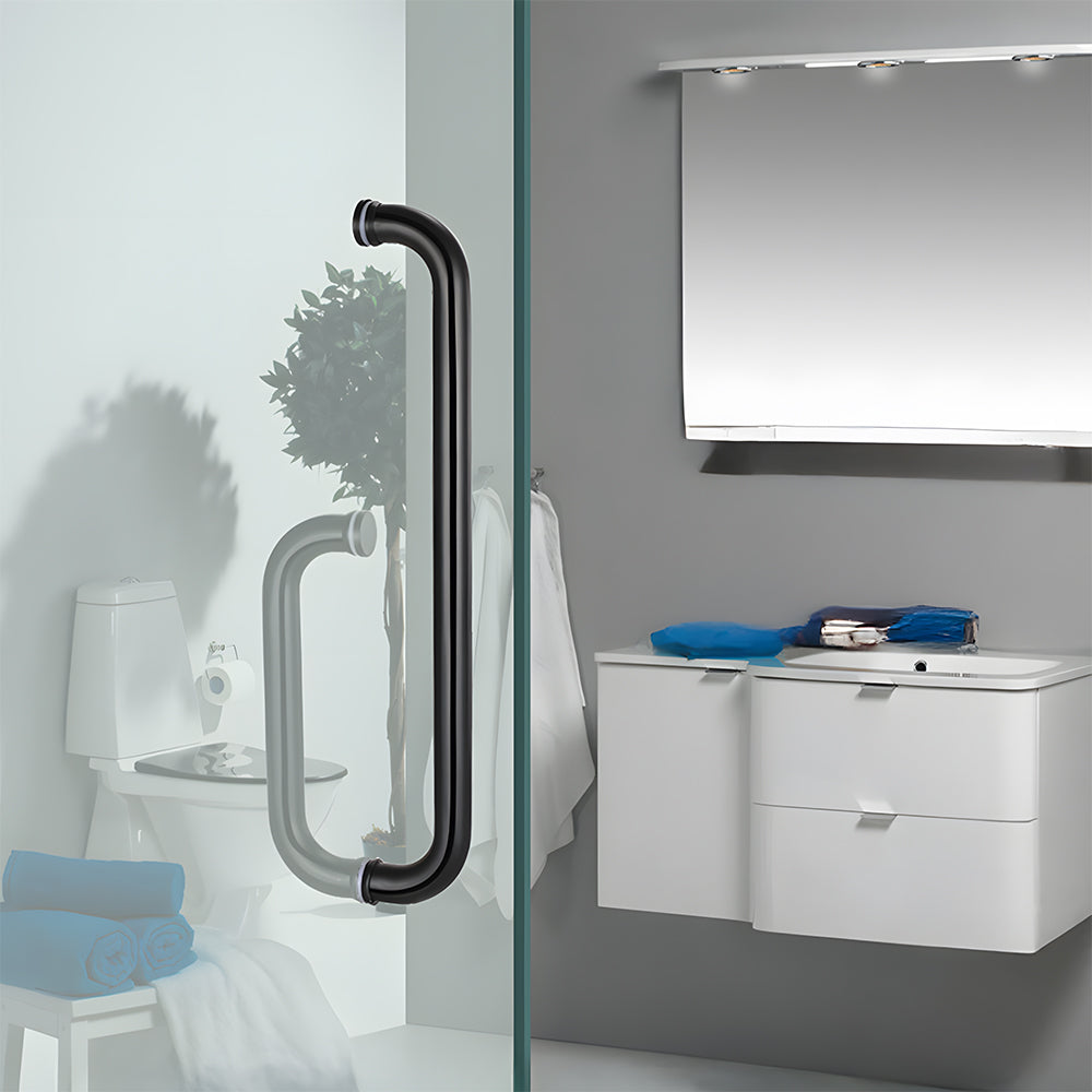 Bathroom 304 Stainless Steel Glass Door Handles