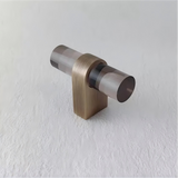 Modern Acrylic and Brass Drawer Pulls Cabinet Handles