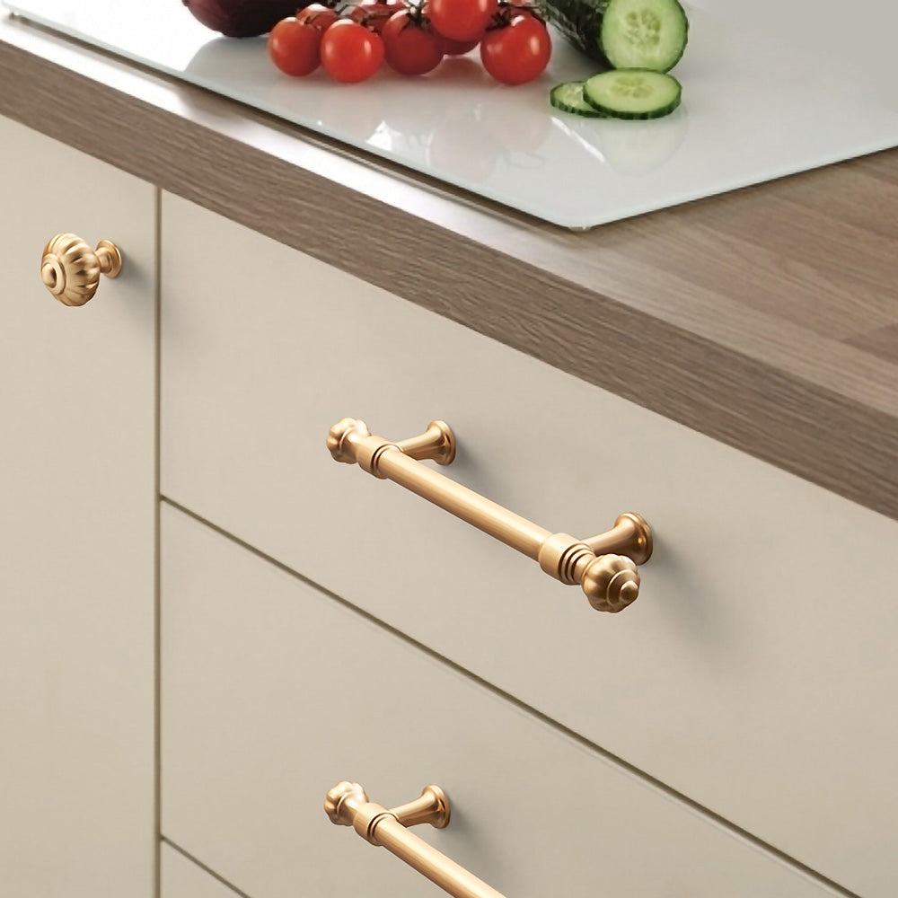 Gold Stylish Pumpkin Head Wardrobe Cabinet Pulls