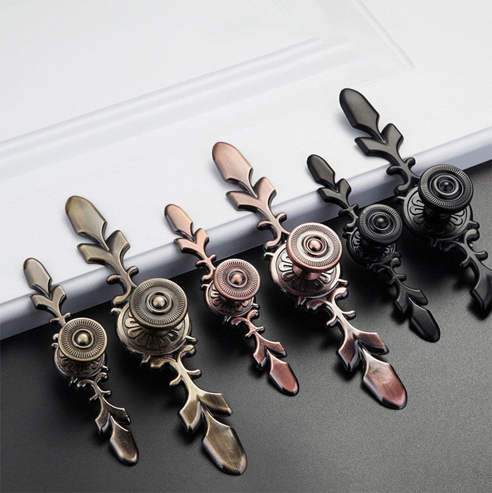 Drawer Pulls Handles Cabinet Door Handle With Plate Flower
