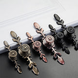 Drawer Pulls Handles Cabinet Door Handle With Plate Flower