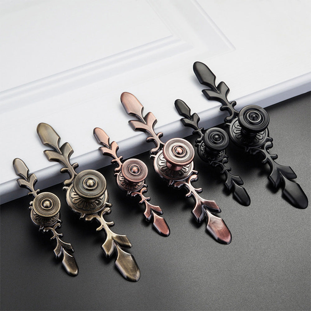 Drawer Pulls Handles Cabinet Door Handle With Plate Flower