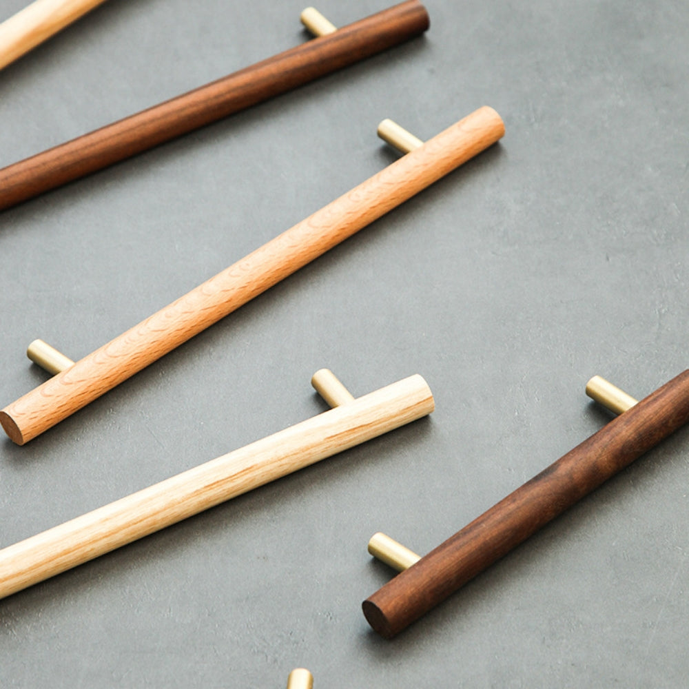 Universal Wooden Door Handles for Drawers Cupboards Kitchen Cabinets