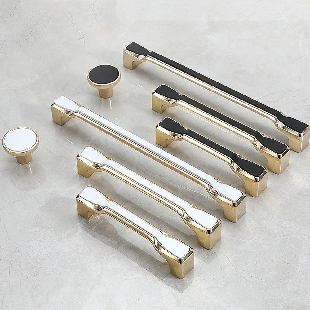 Simple Gold Solid Cabinet Handle Round Corner Pull