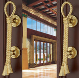 Zinc Alloy Golden Brushed Brass Barn Pulls And Door Handle