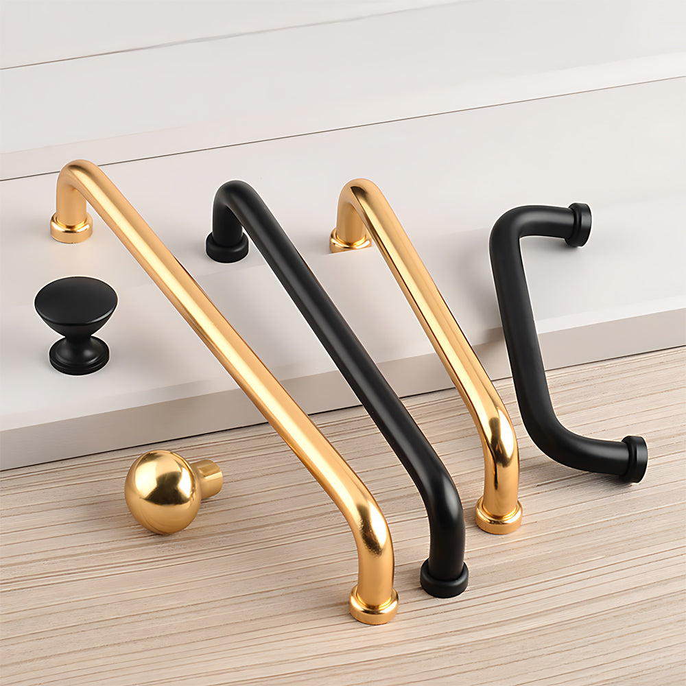 French Minimalist U-shaped Rounded Arc Cabinet Handles