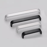Contemporary Black Aluminum Alloy Kitchen Cabinet Handles