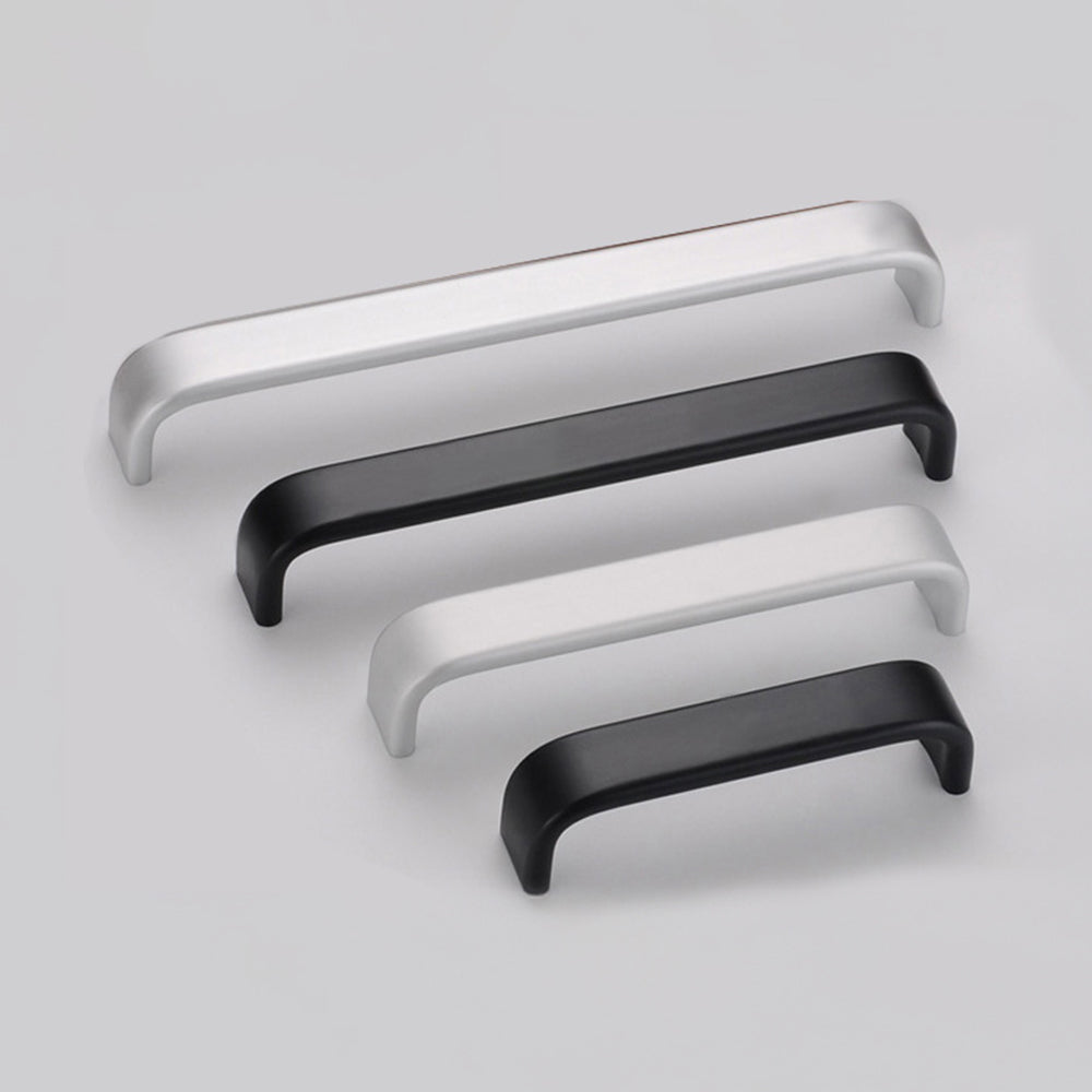 Contemporary Black Aluminum Alloy Kitchen Cabinet Handles