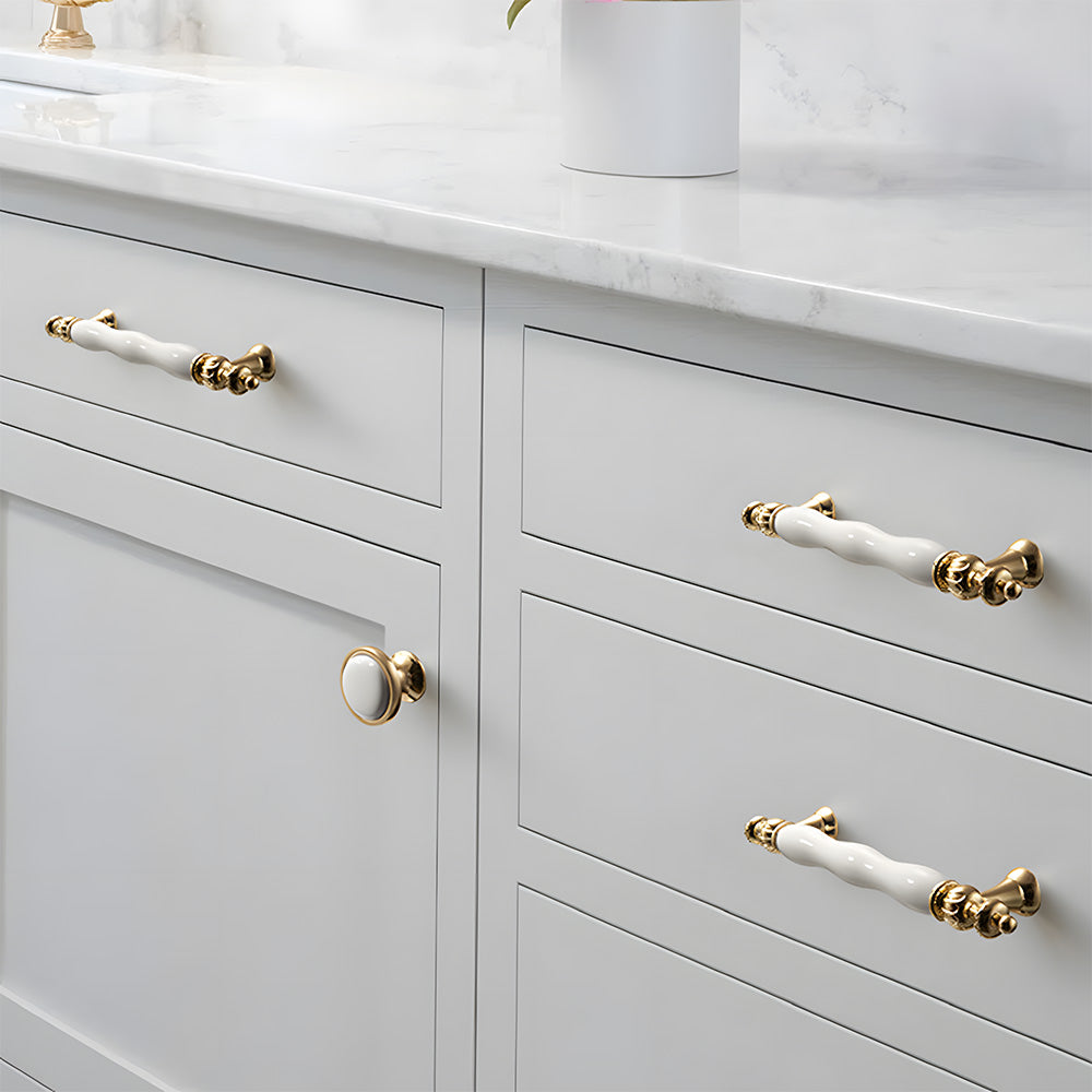 Luxury Elegant Ceramic Cabinet Drawer Pulls