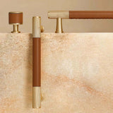 Cowhide Pure Brass Modern Simple Drawer Cabinet Handle