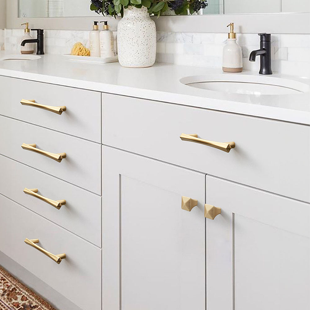 Nordic Style Gold Black Cabinet Dresser Pull Knobs