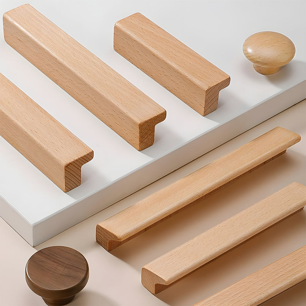 Natural Wood Lucky 7 Cabinet Handles