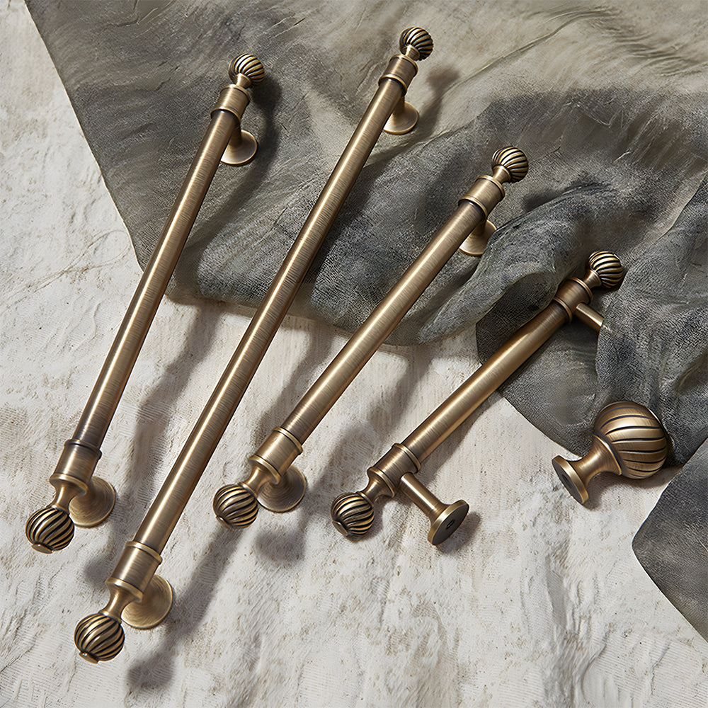 Antique Solid Brass Drawer Pulls Cabinet Handles