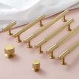 Modern Solid Brass Striped Bar Cabinet and Drawer Pulls
