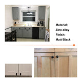 Black Round Cabinet Knobs for Kitchen