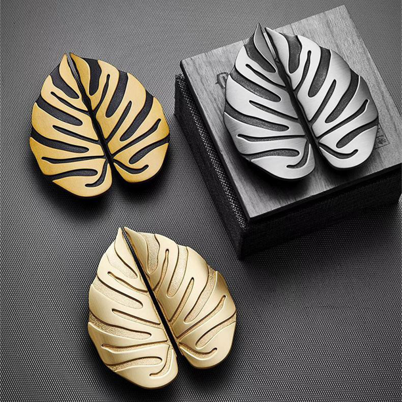 Leaf Brass Kitchen Pulls Drawer Knobs(A PAIR)