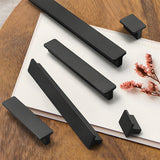 Matte Black Aluminum Alloy Kitchen Hardware Drawer Handles