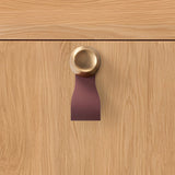 Modern Zinc Alloy Leather Cabinet Drawer Handles and Knobs