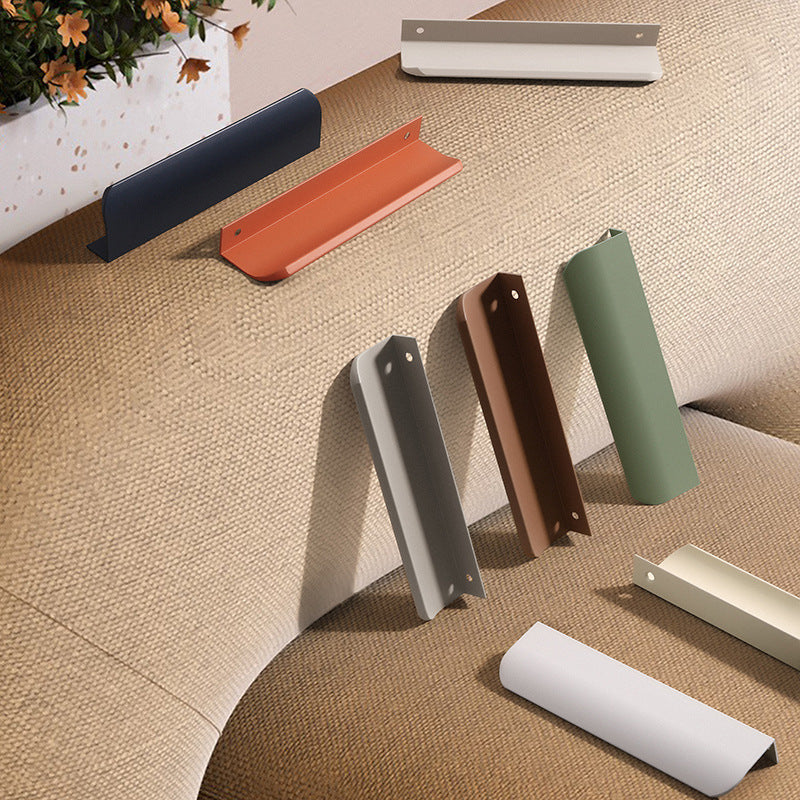 Aluminum Alloy Round Arc Shape Invisible Handle For Cabinet