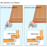 1.5 Inch Half Cover American Spring Self-Closing Door Hinge
