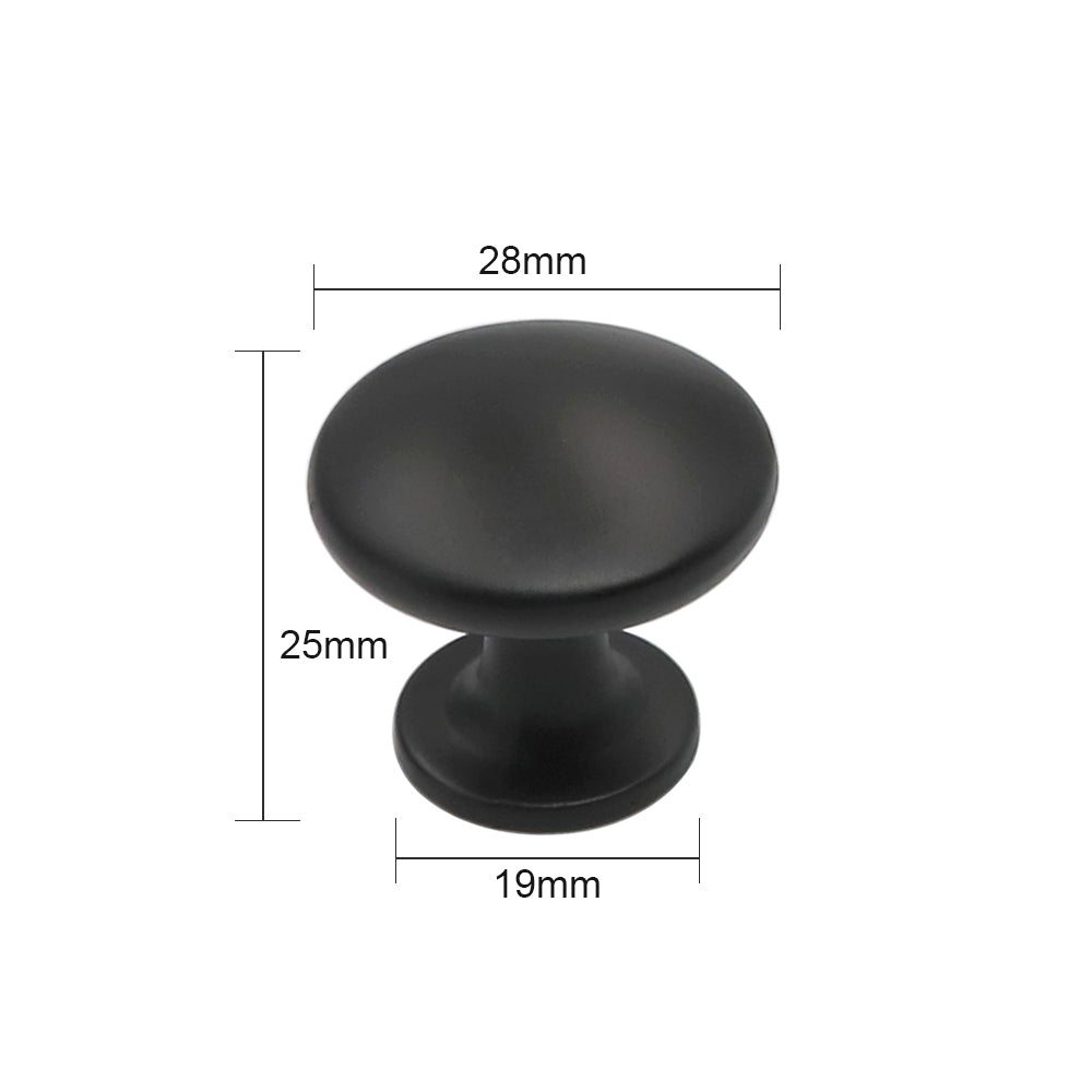 Black Round Cabinet Knobs for Kitchen