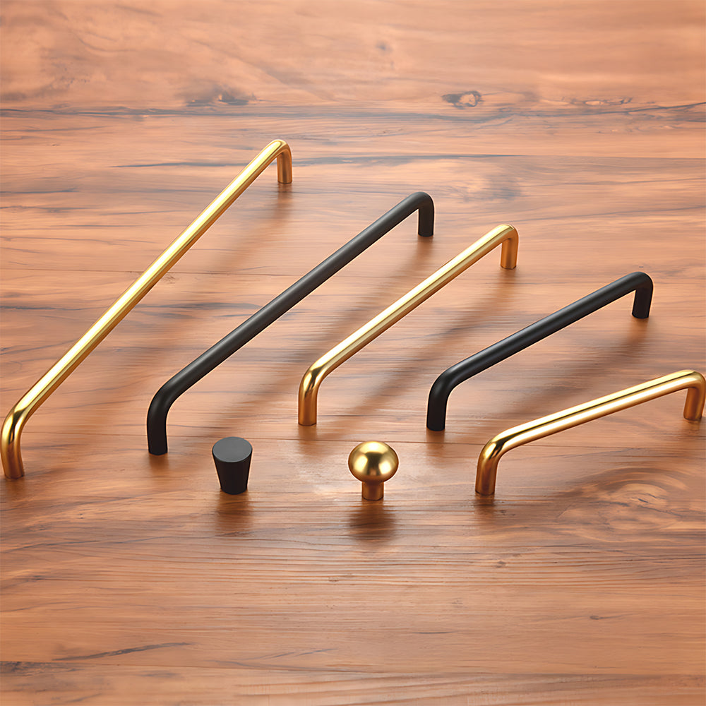 Simple Aluminum Alloy Rounded Arc Cabinet Handle