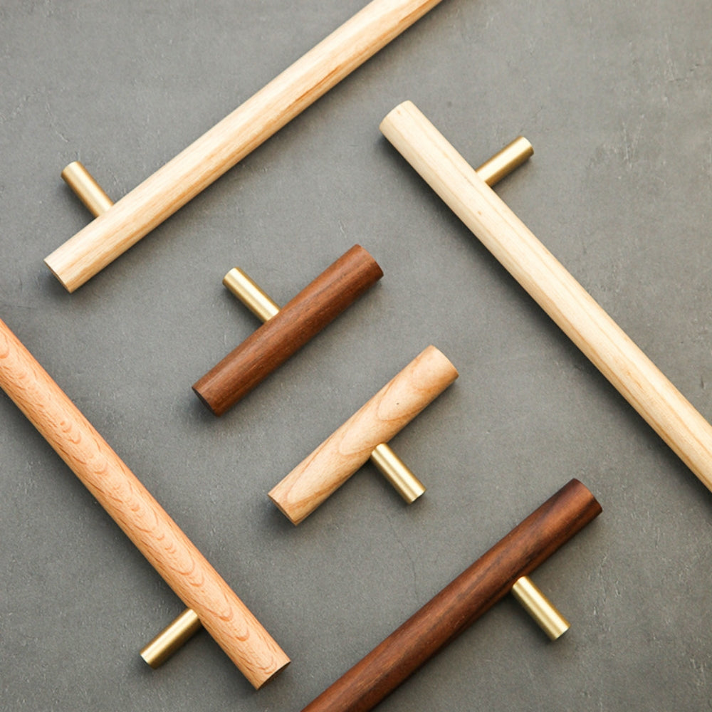 Universal Wooden Door Handles for Drawers Cupboards Kitchen Cabinets