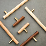 Universal Wooden Door Handles for Drawers Cupboards Kitchen Cabinets