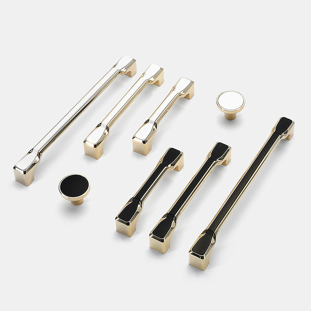 Simple Gold Solid Cabinet Handle Round Corner Pull