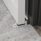 Silver Barn Door Floor Guide Smooth Bearings Stay Roller Sliding Adjustable Unique Guide Flush with Floor Durable Steel Frame