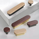 Removable Round Cabinet Wardrobe Door Wooden Handles