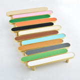 5" Colorful  Leather Pure Copper Drawer Wardrobe Handles