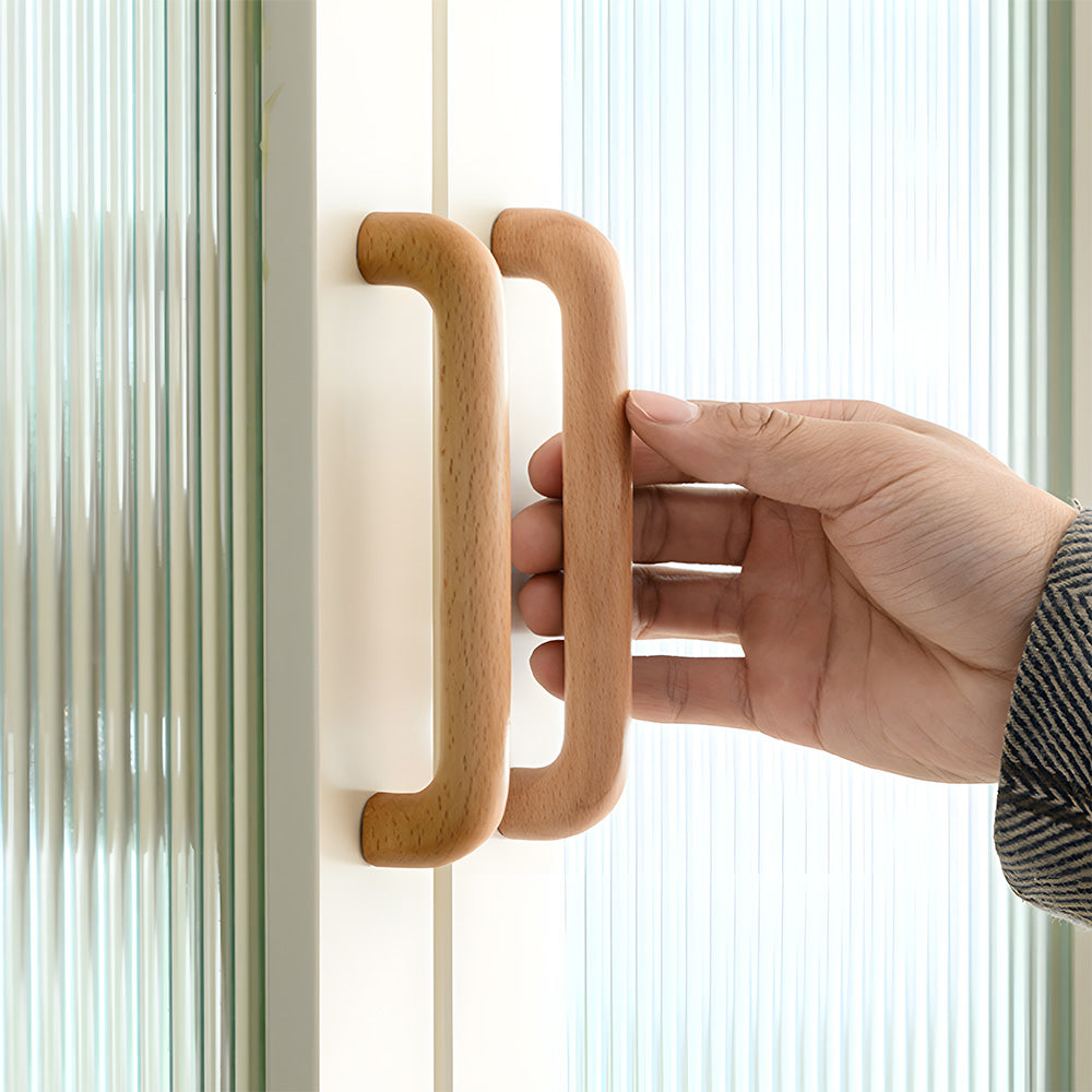 Nordic Solid Wood Cabinet Door Wardrobe Handle